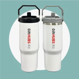 แก้วเก็บความเย็น พร้อมสกรีน 30 ออนซ์ (หูหิ้ว)