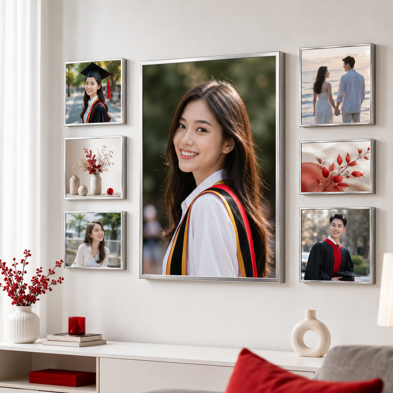 สกรีนกรอบรูปอลูมิเนียม GiftHUBS ภาพคมชัด สีสด เหมาะกับของขวัญและของตกแต่ง