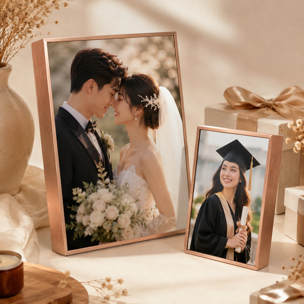 สกรีนกรอบรูปอลูมิเนียม GiftHUBS ภาพคมชัด สีสด เหมาะกับของขวัญและของตกแต่ง