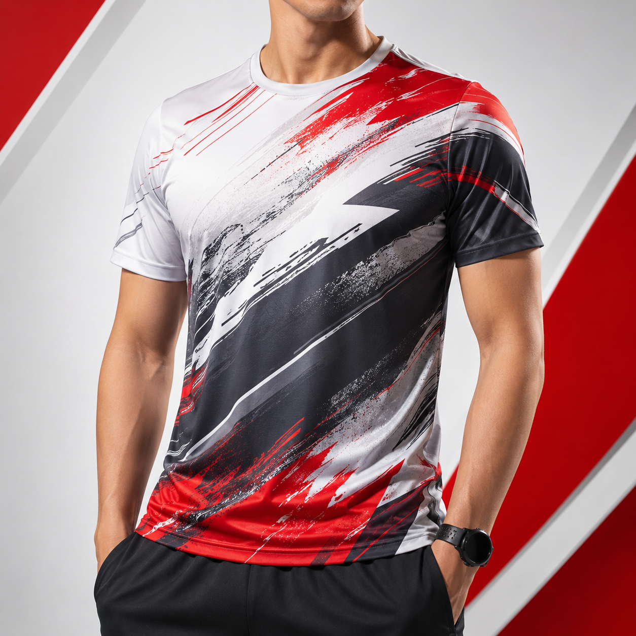เสื้อกีฬา สกรีนเต็มตัว ลายพิมพ์รอบตัว สำหรับทีมกีฬา เสื้อวิ่ง และกิจกรรมกลางแจ้ง GiftHUBS