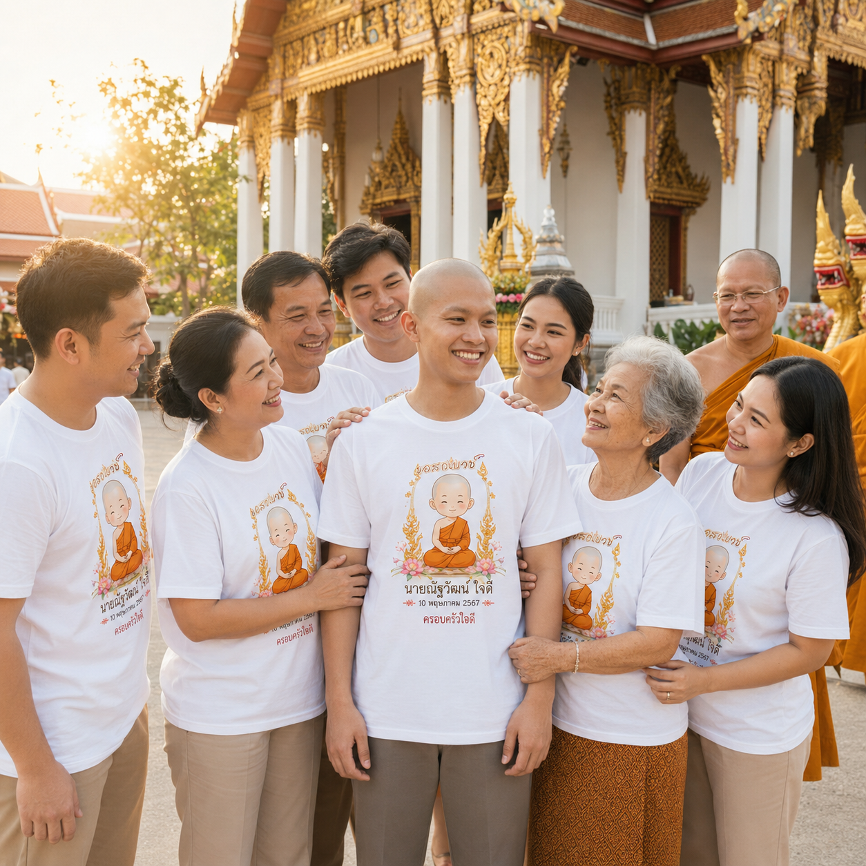 สกรีนเสื้องานบวช GiftHUBS