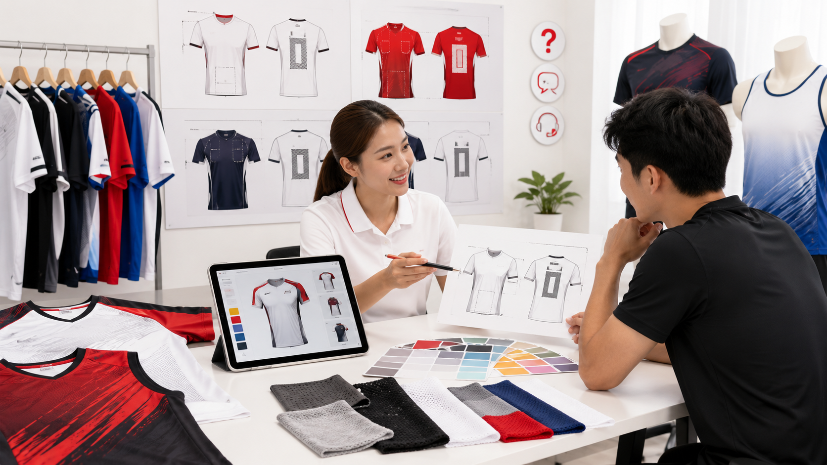 คำถามที่พบบ่อยเกี่ยวกับเสื้อกีฬา GiftHUBS พร้อมคำแนะนำเรื่องเบอร์เสื้อ ชื่อผู้เล่น เนื้อผ้า และราคาก่อนสั่งผลิต