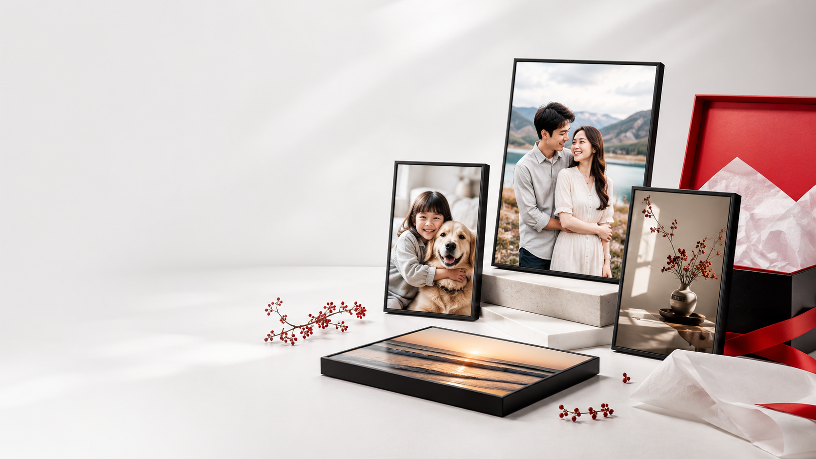 สกรีนกรอบรูปอลูมิเนียม GiftHUBS ภาพคมชัด สีสด เหมาะกับของขวัญและของตกแต่ง
