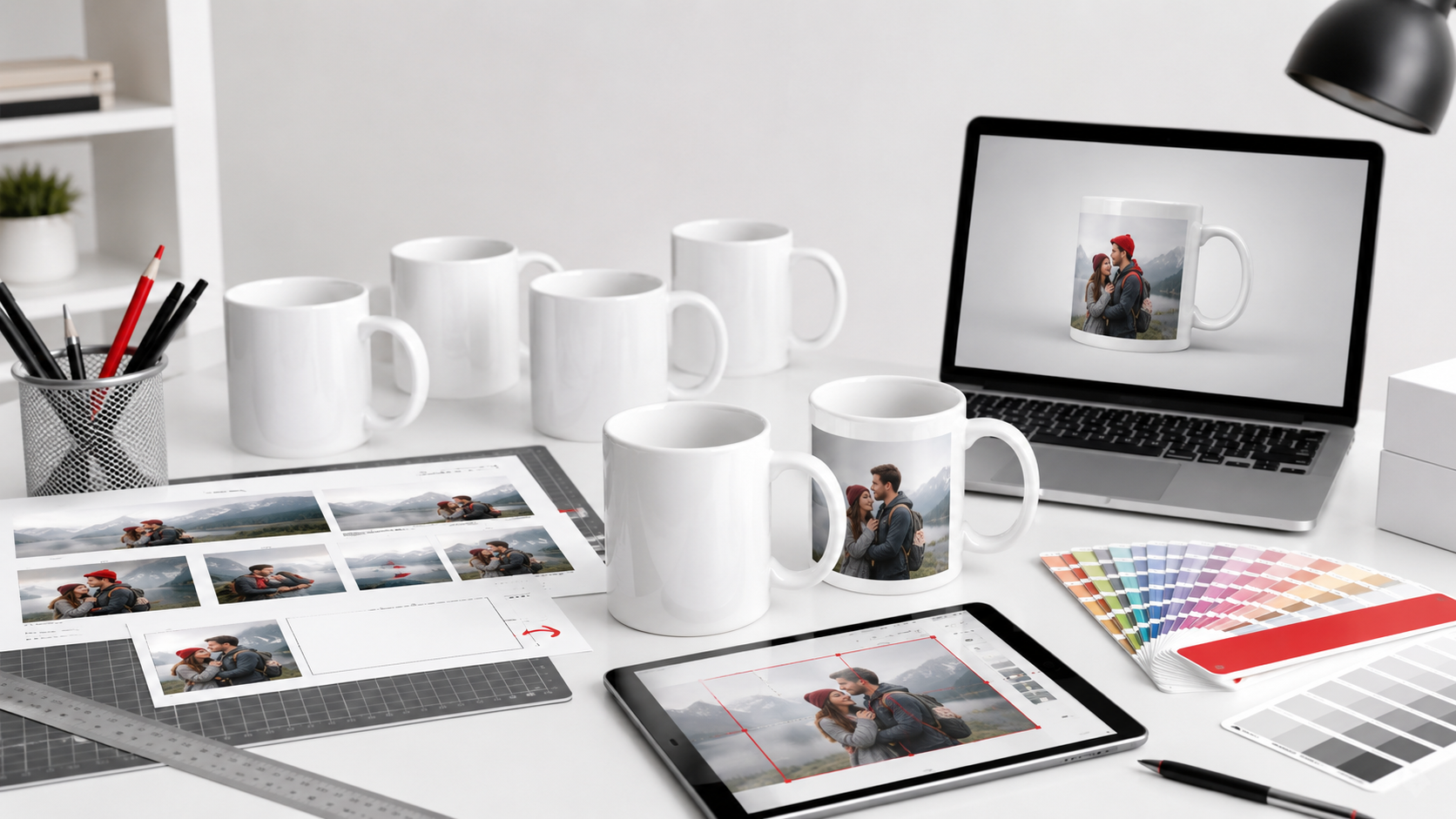 เตรียมรูปภาพและข้อความสำหรับสกรีนแก้ว Mug สีขาว GiftHUBS ให้คมชัด อ่านง่าย และเหมาะกับพื้นที่พิมพ์
