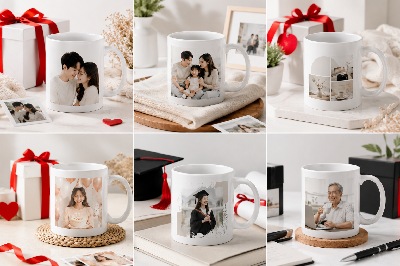 ไอเดียสกรีนแก้ว Mug สีขาว GiftHUBS แก้วรูปคู่ แก้วครอบครัว แก้วโลโก้ร้าน และแก้วคำอวยพร